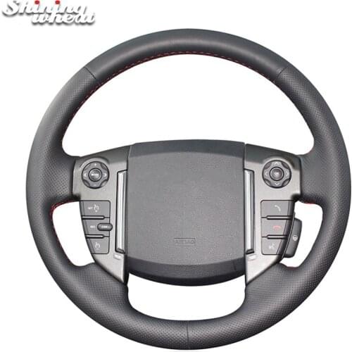 Shining wheat Black Artificial Leather Car Steering Wheel Cover for Land Rover Freelander 2 2013-2015