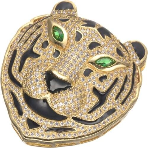 Big Tiger Pendant Accessories For DIY Multi Strand Beaded Chain / Pearls Chain Necklace Making Findings Component