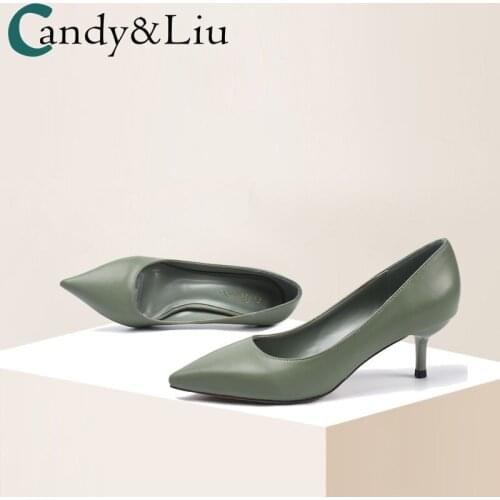 Кожаные туфли-лодочки Candy&Liu China At AliExpress