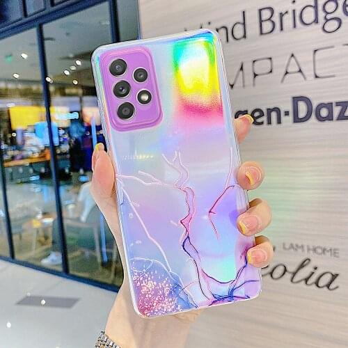 Watercolor Painting Phone Case for Xiaomi Mi 11 Ultra Lite Mi11 Marble Laser Clear Cover for Xiaomi Poco X3 Pro X3NFC M3 F3 Case