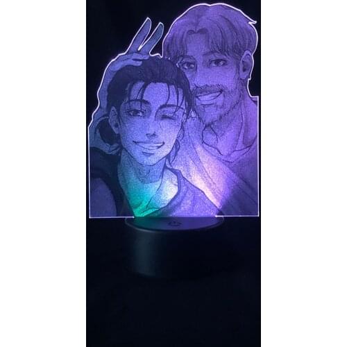 Two Tone Lamp Attack on Titan Eren Jaeger Japanese Anime Manga Decor Two Tone Led Light Two Tone 3D Lamp Colorful Gift Children