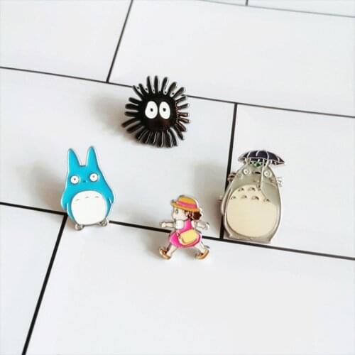 Dragon Cat Enamel Pins Cute Cartoon Kitten Briquettes Animal Brooches Fashion Totoro Cat Lapel Clothes Bag Shirt Badge Jewelry