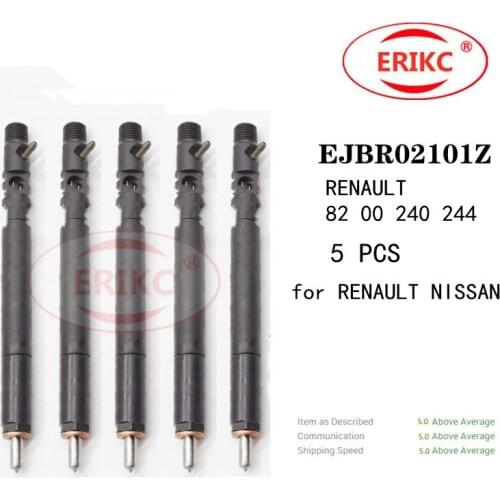 ERIKC 5 PCS EJBR02101Z Diesel Engine Parts Injector EJBR 021 01Z OEM RENAULT 8200240244 FOR NISSAN KUBISTAR /RENAULT CLIO,KANGOO