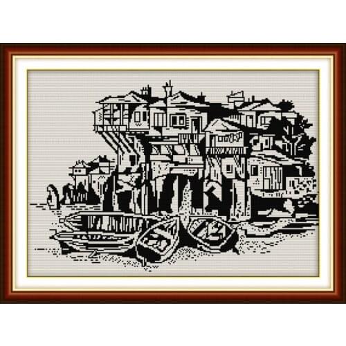 Everlasting Love Sozopol(Bulgaria) Chinese Cross Stitch Kits Ecological Cotton Stamped Printed Christmas Decorations For Home