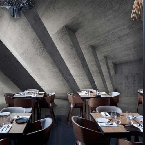 Custom Photo Wallpaper Retro Industrial Wind Cement Ash Extension Space Mural Living Room TV Background Decoration 3D Wallpaper