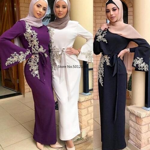 Eid Mubarak Abaya Dubai Turkey Muslim Hijab Dress Kaftan Islam Clothing Abayas Dresses For Women Robe Musulman Femme Vestidos