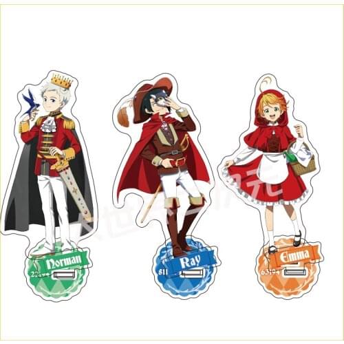 Anime The Promised Neverland Emma Norman Ray Don Acrylic Stand Figure Model Plate Display Tabletop Decor Cartoon Cosplay Toys