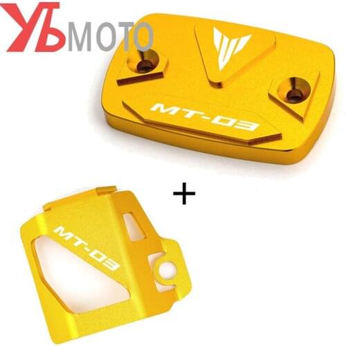 For Yamaha MT03 2021 MT-03 2015-2020 Accessories Motor Aluminum Front & Rear Brake Fluid Cylinder Cover Master Reservoir Cap