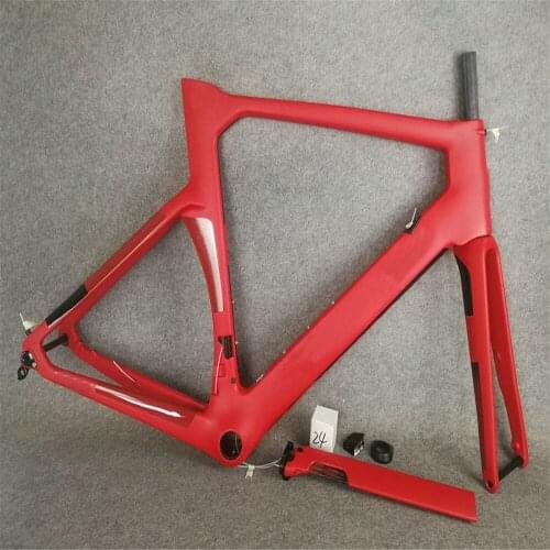 Customize Logo Matte All Red Disc brake Concept V3RS Road Bike Carbon Frames 16 Colors