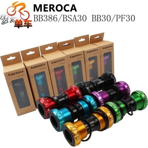 MEROCA colored integral hollow BB axis screw / press in type bike axis 68mm 92mm bicycle bottom bracket ultralight 90g 7075AL