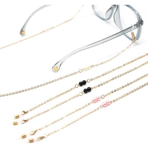 Fashion Eyeglasses Chain Imitation Pearl Bead Mask Sunglasses Holder Glasses Eyewear Lanyards Women Men Chains W11