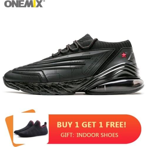 ONEMIX Mens Air Cushion Running Shoes shock Lightweight Sneakers Outdoor Man Jogging Shoes Breathable Comfortable Sport Shoes