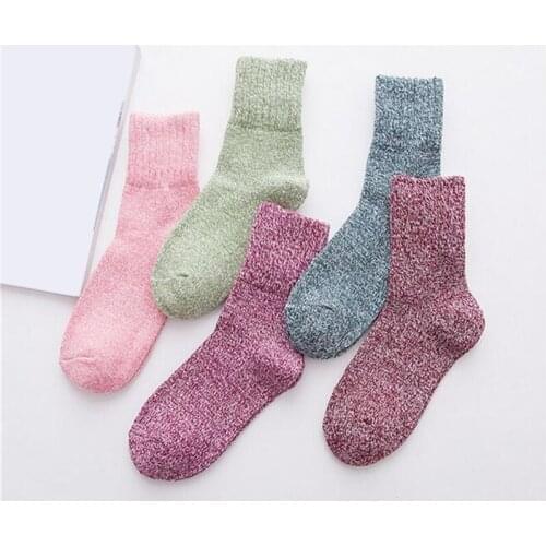 Wool Cashmere Thick Socks Sports Women Lady Soft Cotton Casual Warm Winter Russian Cold Resistance Sock Xmas Gift