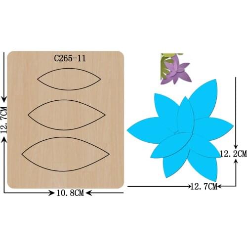 New Leaves, flowers, BOW Wooden die Scrapbooking C-265-11 Cutting Dies