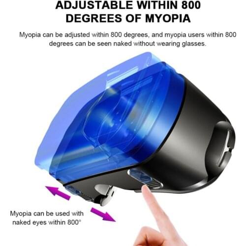 Virtual Reality VR Glasses Full Screen Visual Wide Angle 120 Degrees VR Glasses for 5 To 7 Inch Smartphone Devices