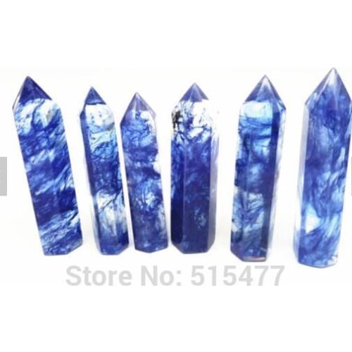 Wholesale blue melting stone quartz tower crystal point wands for Sale