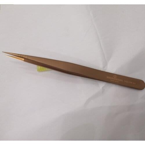 Original BERGEON 7421-Pm-S5 bronze tweezers 130mm in length