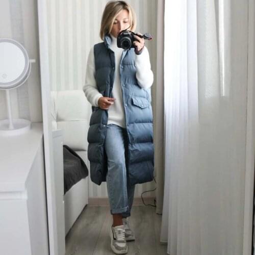 Autumn Woman Vest Coat Turtleneck Thick Warm Black Winter Vest Women Long Waistcoat Top Vest Chalecos Para Mujer Casaco Feminino