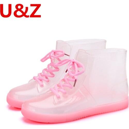 Teenagers Fashion Boots PVC Rain Boots Trend womens short Rain boots Durable Water boots anti slip Rubber shoes Free shipping