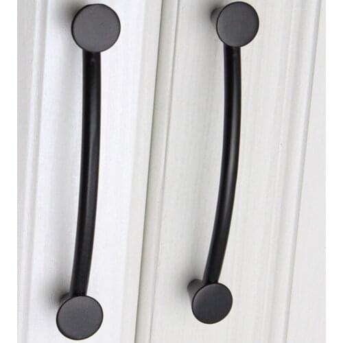 Solid thickened kitchen cabinet black handle cupboard pull drawer dresser wardrobe handles pulls knobs bookcase handle 96mm