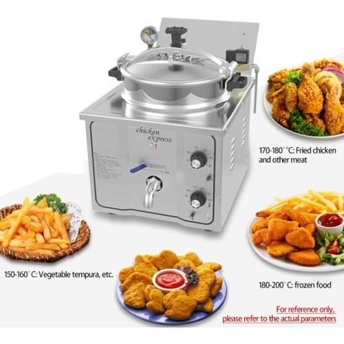 High Pressure Fried Chicken Commercial Electric Fryer Countertop Fryer Single Cylinder Fried Chicken Oven Large Capacity Fryer