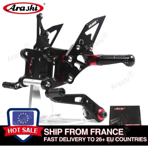 Ship From France Arashi GSX-R 1000 2017 2018 2019 2020 2021 Rider Adjustable Footrest CNC Pegs For SUZUKI GSXR1000 GSXR 1000