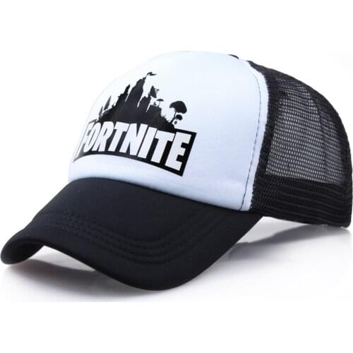 Fortnite Hat Baseball Mesh Cap Summer Men and Women Sun Hats Student Black White Breathable Caps Teens Christmas Birthday Gift