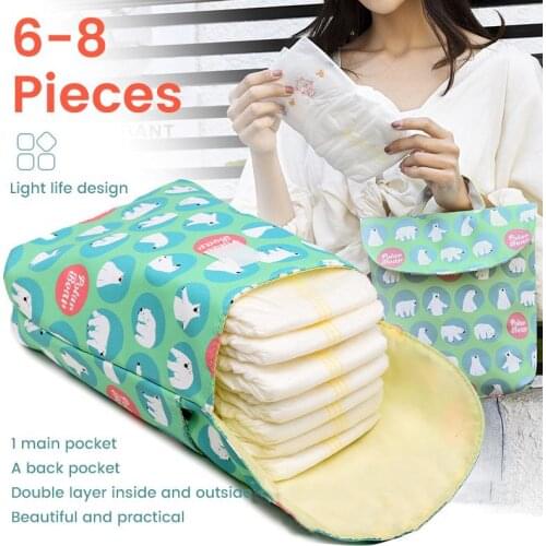 Baby outing storage bag Diaper diaper sanitary napkin storage bag Portable hanging bag Mommy diaper bag