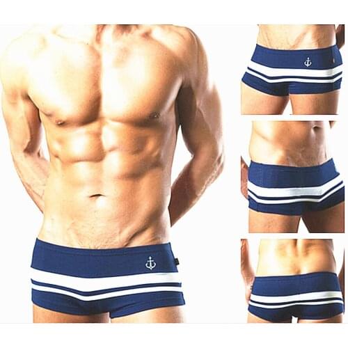 New Mens Underwear Narrow Stripe Cotton Mens Boxers Underwear Men Boxer Shorts Male Underwear Panties Free Shipping