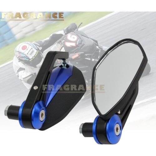 Universal Pair 7/8" 22mm Aluminum Motorcycle Handlebar Bar Side End Rear View Mirrors for yamaha Fazer FJ-09 FJR1300 FZ-6R