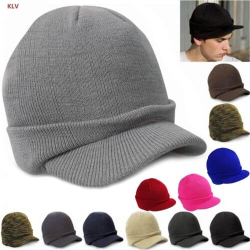 KLV Men Women Knit Baggy Beanie Oversize Winter Hat Ski Slouchy Chic Baseball Cap