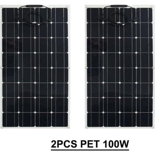 High Efficient Waterproof Monocrystalline Thin Film Solar Panel 18v 100W Semi Flexible Solar Panel 12v battery charger in China