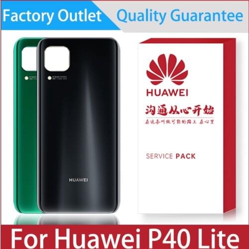 Back Cover For Huawei P40 Lite Back Battery Cover Rear Housing Door Case Housing Panel With Camera Lens