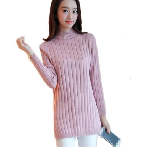 ZG1111 Autumn winter 2020 new fashion half-turtleneck womens pullover loose sweater cheap wholesale