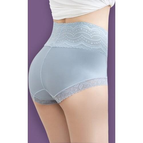 Womens underwear sexy antibacterial abdomen in hip lift high waist female large size cotton panties seamless lingerie lace