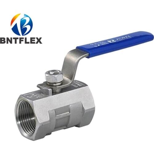 1-1/2" DN40 304 stainless one-piece internal threaded water pipe valve steel ball valve