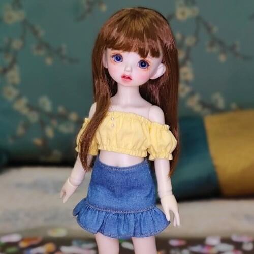 1/6bjd doll clothes T-shirt denim skirt skirt suitable for yosd, 30cm bjd doll clothes accessories