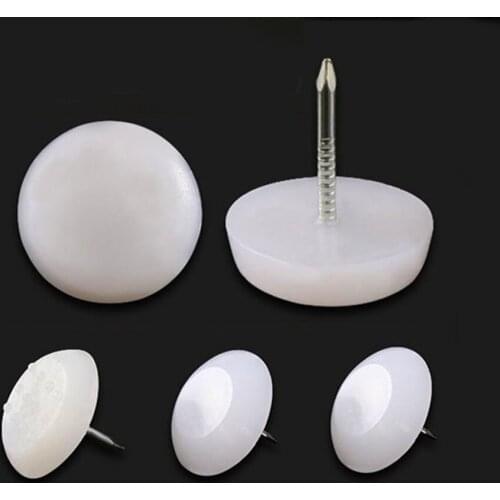 10/20/50/100pcs Chair Table Furniture Leg Bottom Feet Plastic Pad Glide Skid Nail Floor Protector 10 13 14 15-30mm