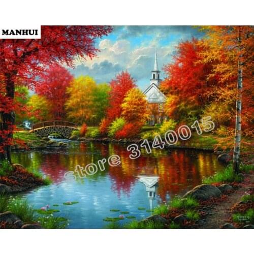 5D DIY Diamond Painting Scenic hut Embroidery Full Square Diamond Cross Stitch Rhinestone Mosaic Painting Home Decor BCD041