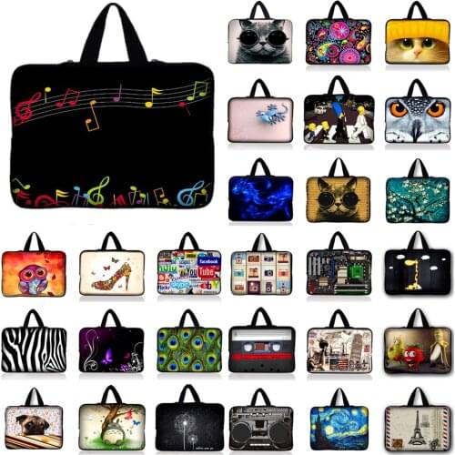 9.7 10 10.1 12 13 14 15 17" Neoprene Laptop Notebook Bag Case 10.1 11.6 13.3 15.4 15.6 Computer PC Handbag Protector Cover #R