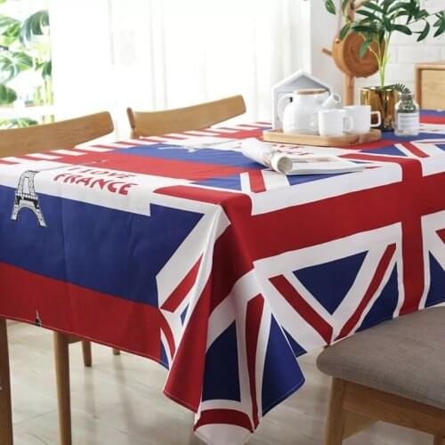 United Kingdom flag Cotton Table Cloth Rectangular Tablecloths Printed Dustproof Table Covers Tablecloth Home Decor