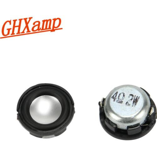 GHXAMP 2PCS 1 inch 2W Mini Round Speaker Bluetooth Speaker Stereo small speaker inside bottom magnetic pot PU