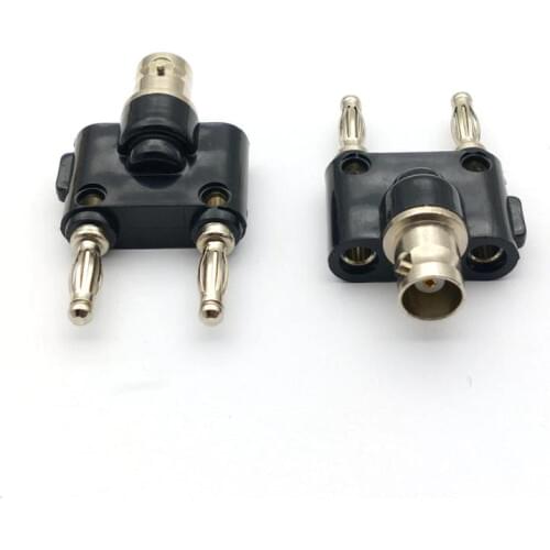 20PCS BNC Female jack to dual Twin 4mm Banana plug male Coaxial Adapter Plug