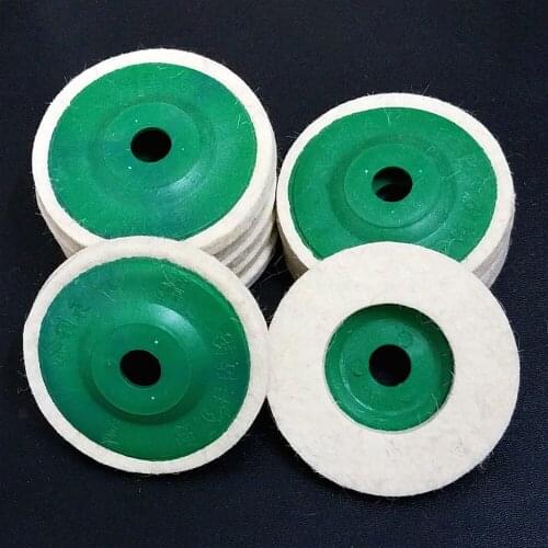 10pcs/set Round Durable Wool Grinding Pad 100mm Polishing Poly Strip Disc Paint Wheel Felt Buffer Disc Grinding Buffing Tool
