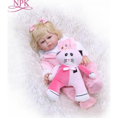 NPK 50CM Full Body bebe doll reborn Silicone Reborn Baby Doll Toys For Girls Bonecas Newborn Bebe Birthday Gift Bath Toys