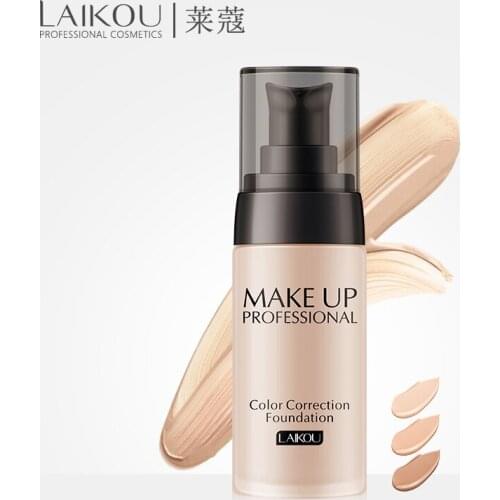 LAIKOU Foundation Makeup Base Face Cream Liquid Foundation Concealer Whitening Moisturizer Oil control Waterproof Maquiagem 40g