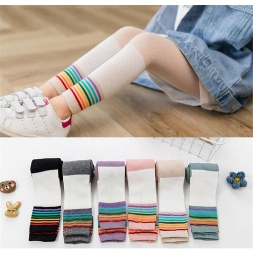 1 to 6 Yrs Spring Autumn Winter Leggings For Girls Striped Childrens Pants For Girls Cotton Knitted Colored Trousers