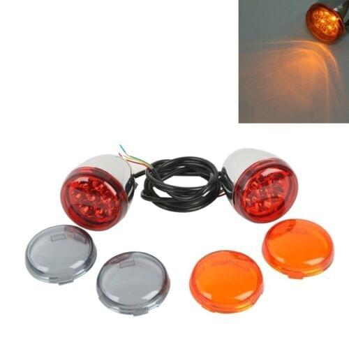 Motorcycle Front LED Turn Signal Light For Harley XL 883 XL1200 Sportster 2/3/4Wire