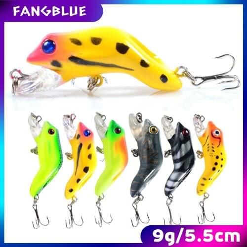 6Pcs 9g5.5cm Frog Fishing Lure Set Artificial Hard Bait Tools Carp Fishing Accessories Topwater Fishing Pike Lures Minnow Tackle
