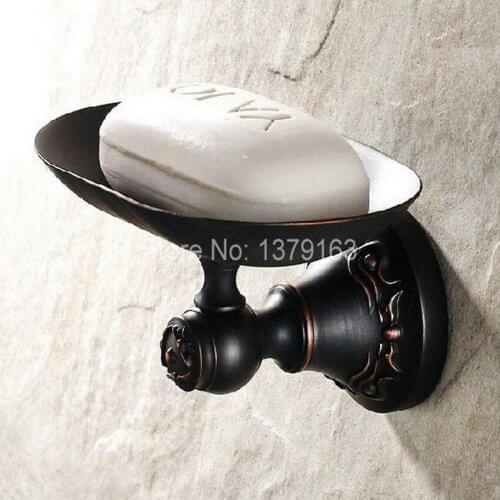 Black Oil Rubbed Brass Beautiful Pattern Wall Mounted Bathroom Accessory Soap Dish Holder aba443